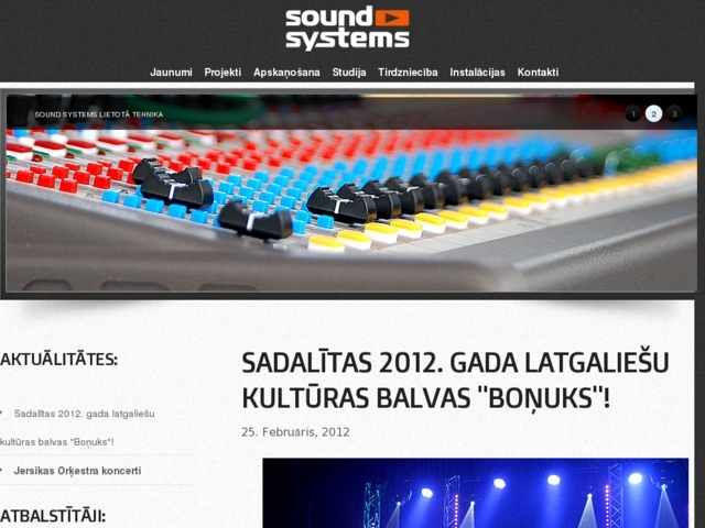 Ata Auzāna ierakstu studija Rīgā, Sound Systems, SIA